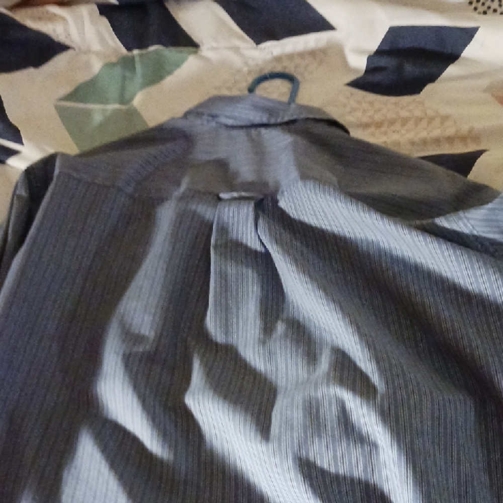 Striped Blue Button-Up Shirt